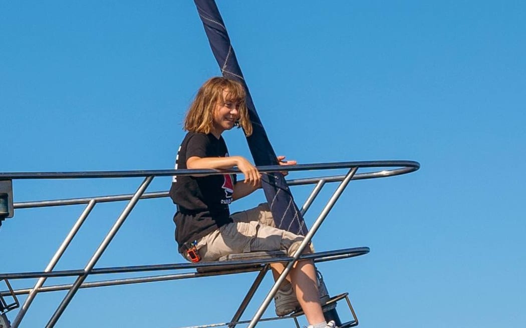 Greta Thunberg on board the Madleen, on her way to Gaza, June 2025.
