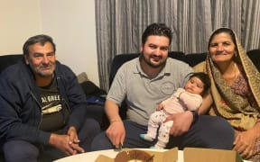 Mewa Singh, left, pictured with his son Himanshu Keswher, granddaughter Riana and Singh’s wife Darshni Devi.