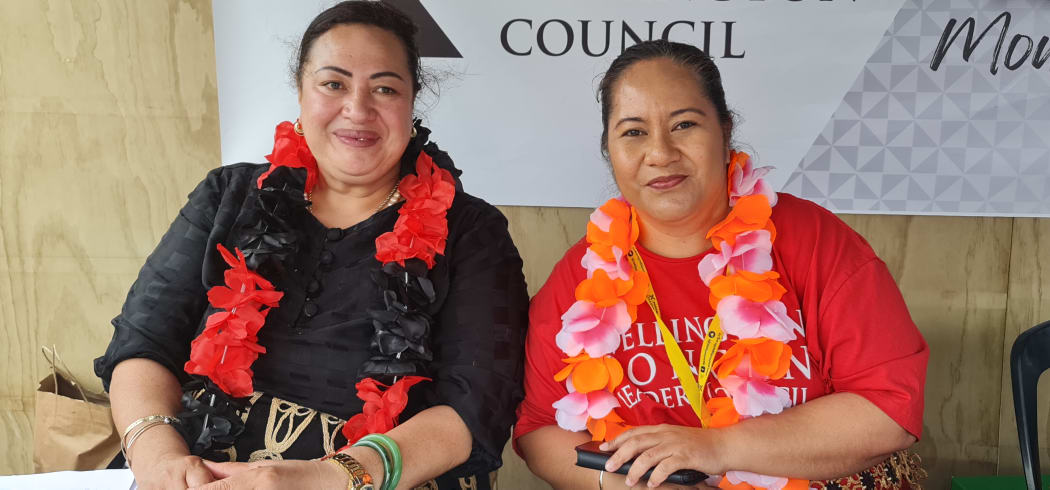 Members of the Wellington Tonga Leaders' Council,(L-R) Assistant secretary, Sokopeti Sina and the Secretary, Edna 'Ungatea Havea.