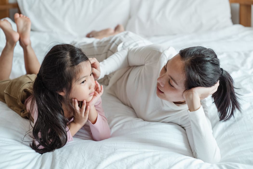 woman with daughter