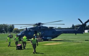 The Hastings' Tomoana Showgrounds has been transformed into a regional distribution hub for volunteers, Civil Defence staff, and military personnel to sort through donated clothing, food, and other supplies.