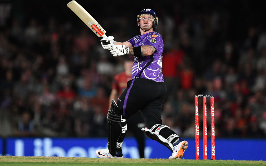 Ben McDermott in action for the Hobart Hurricanes.