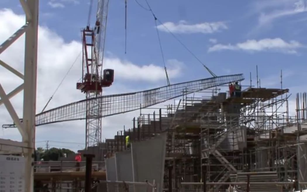 A screengrab from a Fletcher Building video showing construction work.