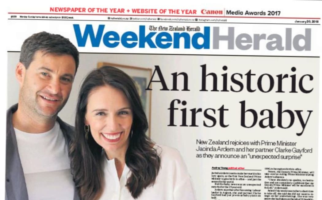 How the Weekend Herald marked the big news from the day before.