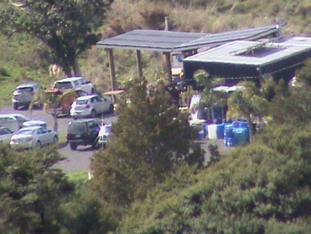 Photographs taken by neighbours of what appeared to be shooting events held at Auckland shooting club, which has been ordered to cease operating.