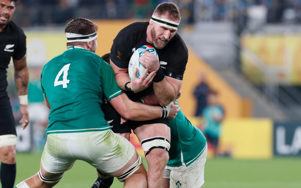Kieran Read during the second half of New Zealand v Ireland, Quarter Final, Rugby World Cup 2019 at Tokyo Stadium, Japan. 19th October 2019. Copyright Image: Kenji Demura / www.photosport.nz