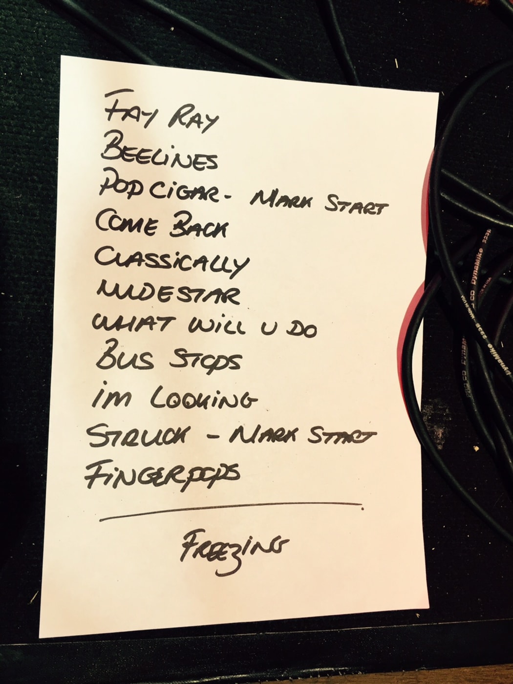 Garageland, 2015 reunion setlist