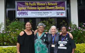 The network holds a meeting every four years to work on ending violence against women in the Pacific region. Shamima Ali is second from the left.