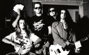 Push Push during the recording of their album A Trillion Shades of Happy, a record that hit No.3 in March 1992 and stayed in the NZ charts for four months.