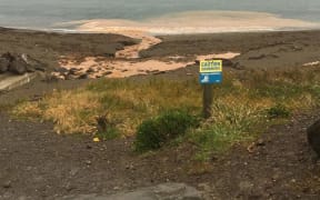 Water at Houghton Bay in Wellington which contains the toxic substances.