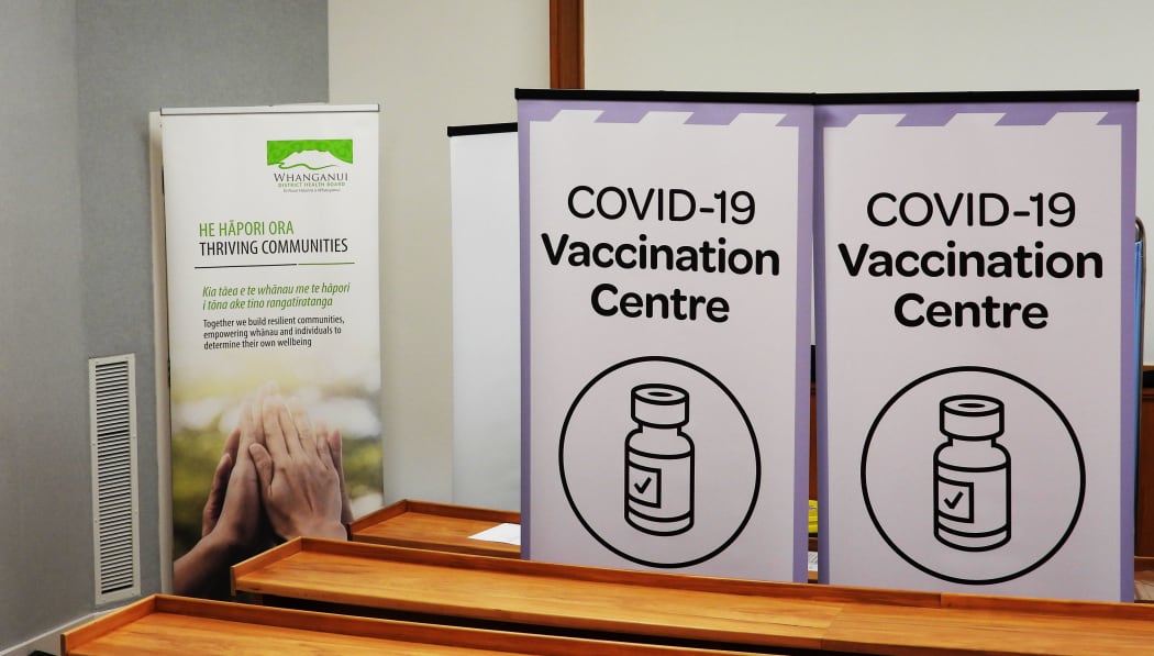 Covid-19 vaccination centre sign