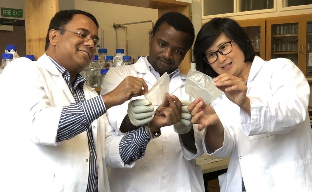 Azam Ali, Stephen Gitonga Giteru and Indrawati Oey are developing a new edible flexible food wrap.