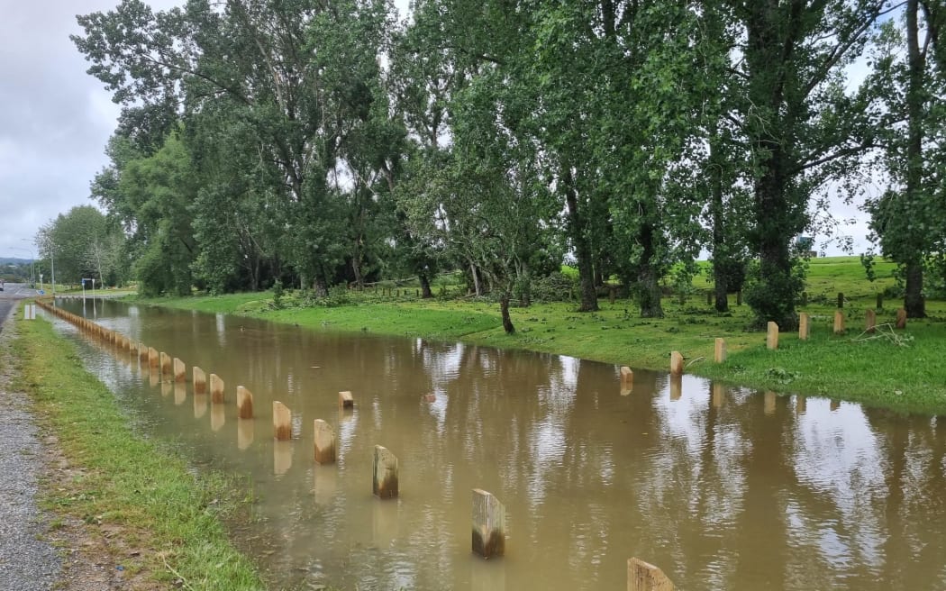Flooding in Whangārei after heavy rain.