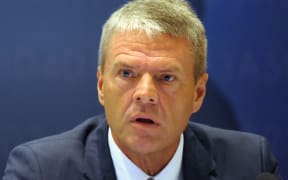 Troels Oerting speaks during the Interpol-Europol cybercrime conference at the Cantonment police headquaters in Singapore on 1 October 1 2014.