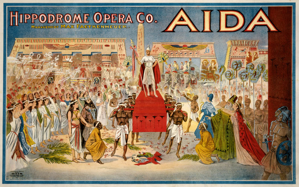 Giuseppe Verdi - Aida poster - Hippodrome Opera Company
