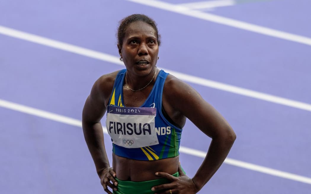 Firisua competed in the 100 metres sprint at the Paris Olympics; Photo: NOCSI
