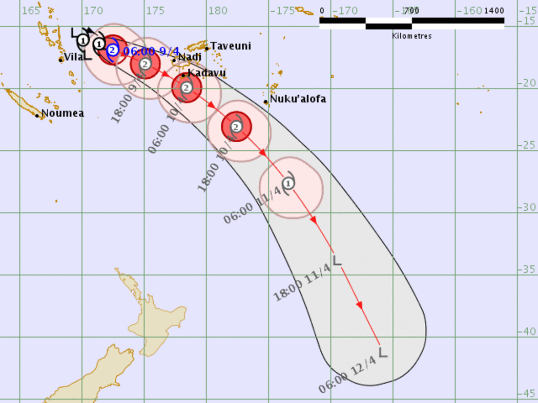 Keni Tracking Map 8pm Monday