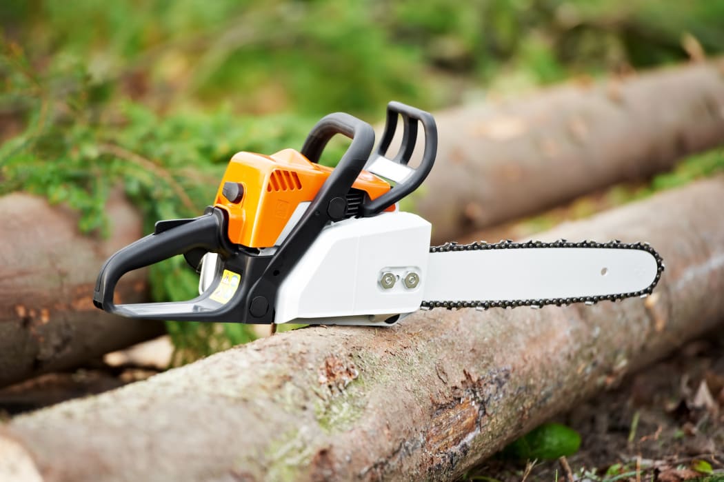 Lumberjack work tool petrol chainsaw