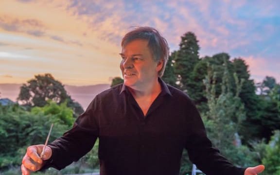 Composer and conductor Howard Moody, Opera in a Day's Bay Garden.