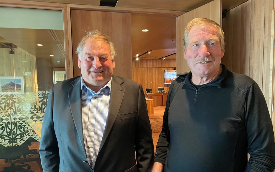 David Douglas and Andrew Simpson are part of a group calling for the Ashburton, Timaru, Selwyn, Mackenzie, Waimate, and Waitaki district councils to amalgamate into some form of unitary council.