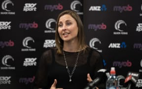 NNZ Chief Executive Jennie Wyllie at the annoucement of Noeline Taurua as the new coach of the Silver Ferns.