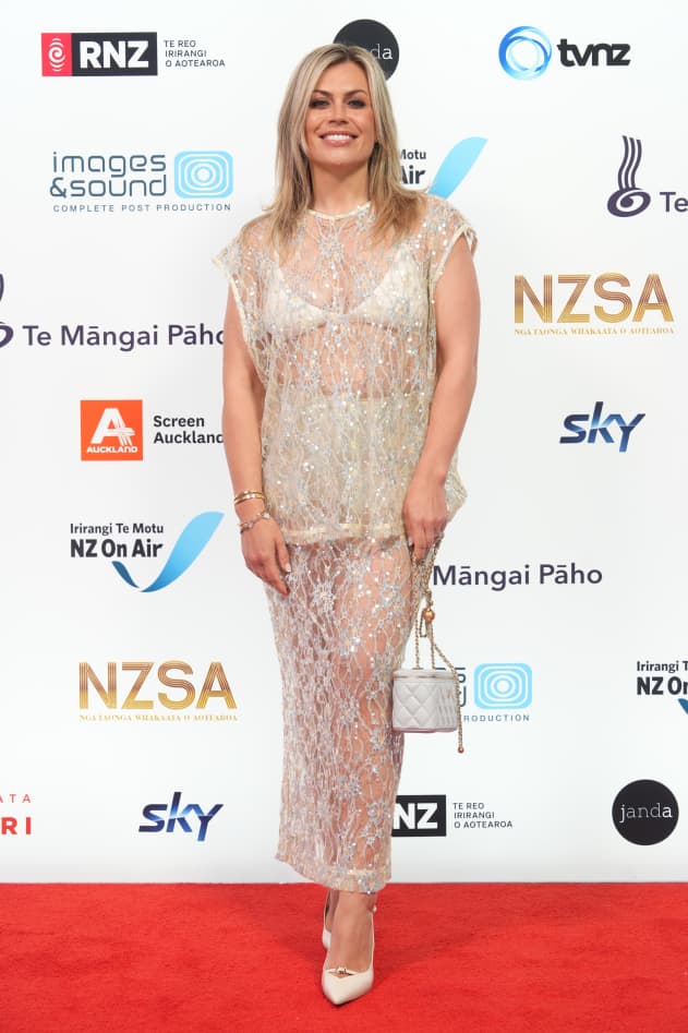 Sky Sport's Laura McGoldrick arrives at the New Zealand Screen Awards at Auckland's Viaduct Centre on 21 November, 2025.