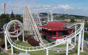 Rainbow's End roller coaster - tight crop