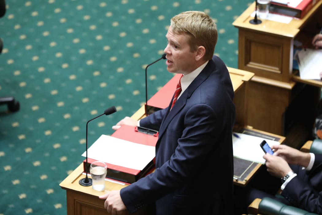 Labour MP Chris Hipkins raises a point of order