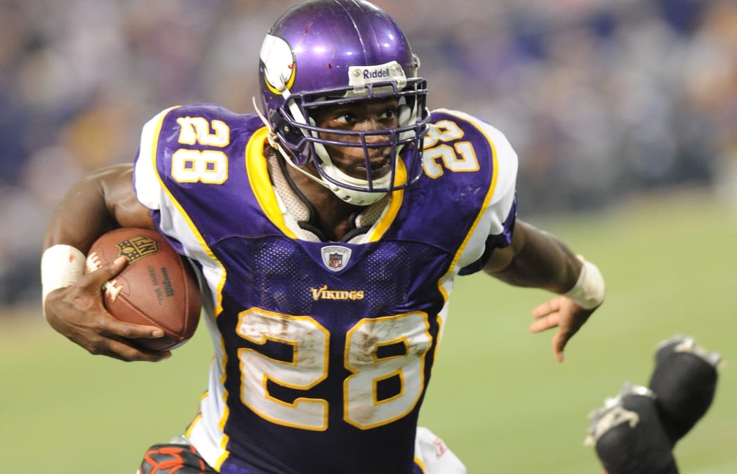 NFL and Minnesota Vikings running back Adrian Peterson.