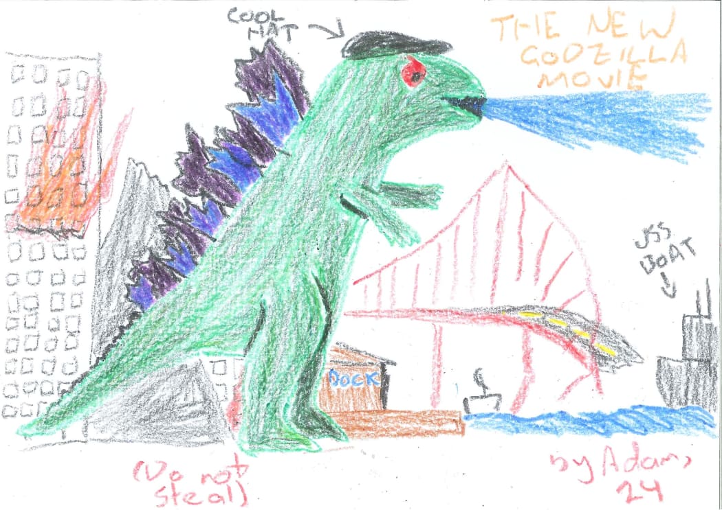 A registrar came into Adam's office while he was drawing this and, to his credit, didn't say anything