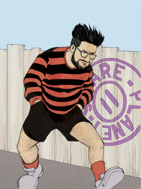 Illustration of Richard  Fairgray as Dennis the Menace