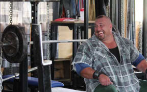 Strongman Levi Vaoga in the film "the Life I've Lived"