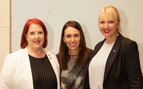 Catherine O'Connell and Jacinda Ardern