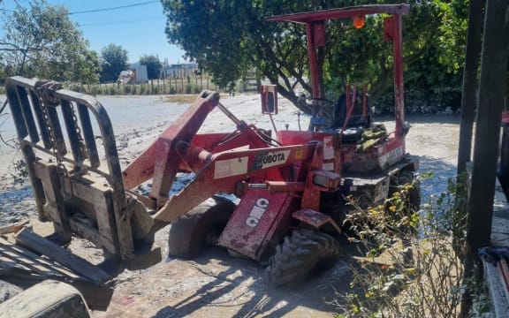 Black Caps cricketer Blair Tickner managed to get his father's tractor stuck in a pool of mud in his neighbour's backyard.