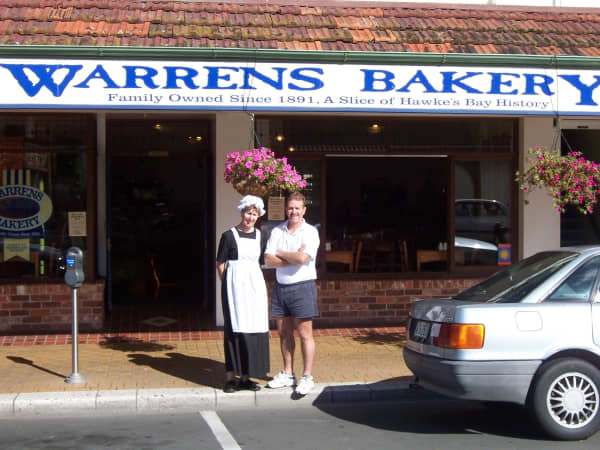 Robyn and Malcolm Warren who ran Warrens Bakery in Hastings for many years