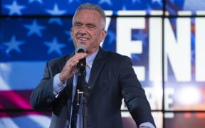Independent Presidential candidate Robert F. Kennedy Jr. speaks during a campaign rally at Legends Event Center on December 20, 2023 in Phoenix, Arizona.
