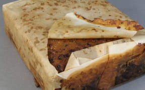 Fruit cake found at Cape Adare thought to be from Scott's Northern Party (1911).
