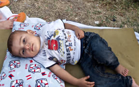 A refugee baby from Syria.