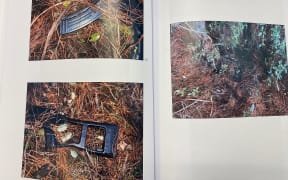 Images of a firearm hidden by Shane Conza after Eli Epiha's shooting of two police officers.