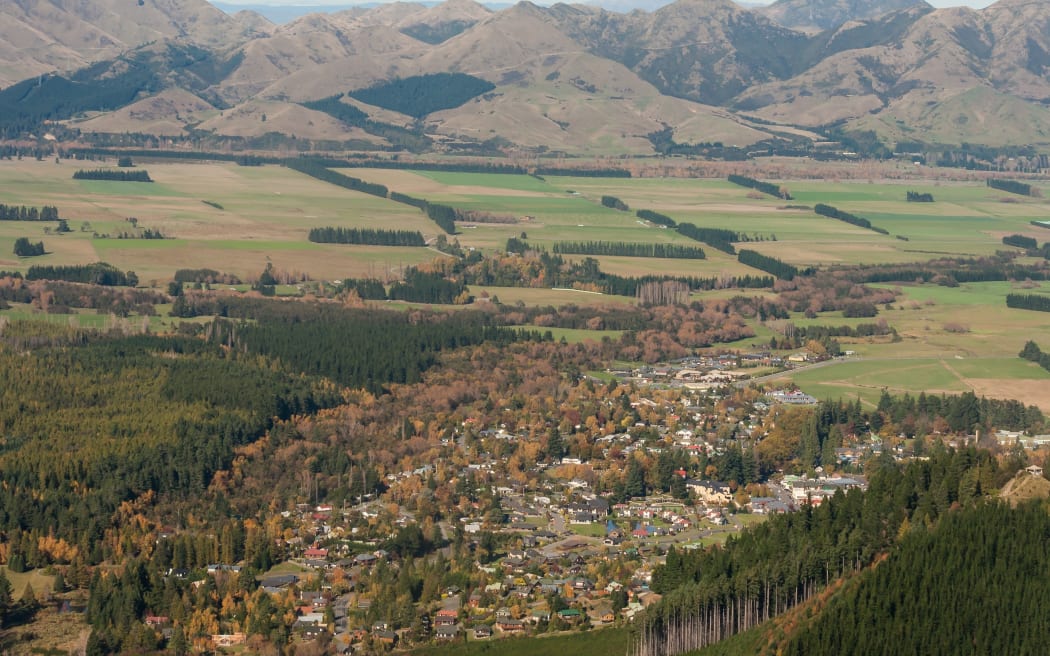 Hanmer Springs seen from Mt Isobel.