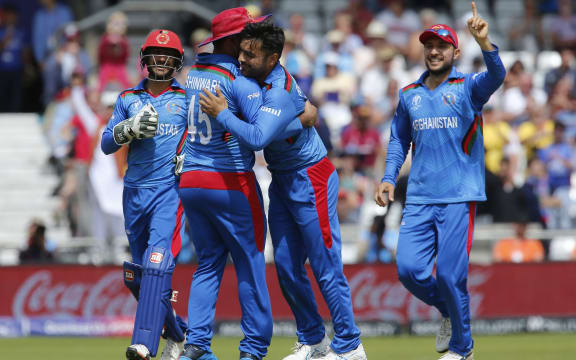 Afghanistan cricketers at the 2019 World Cup in England
