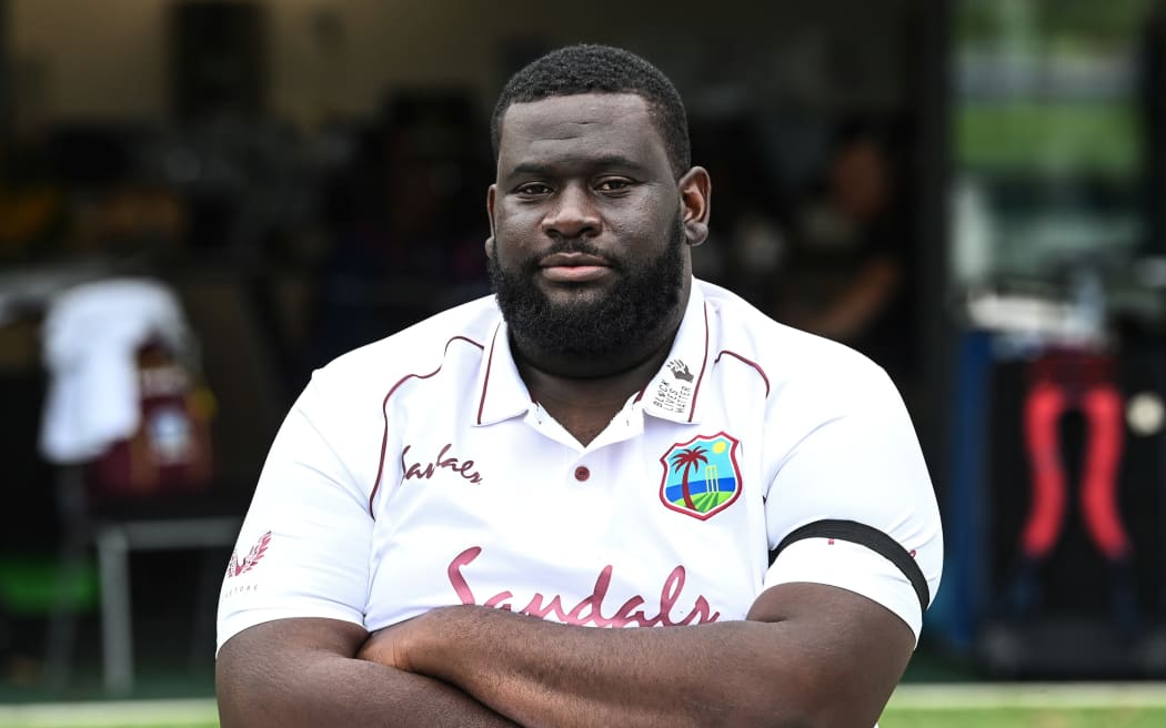 West Indies spin bowler Rahkeem Cornwall.