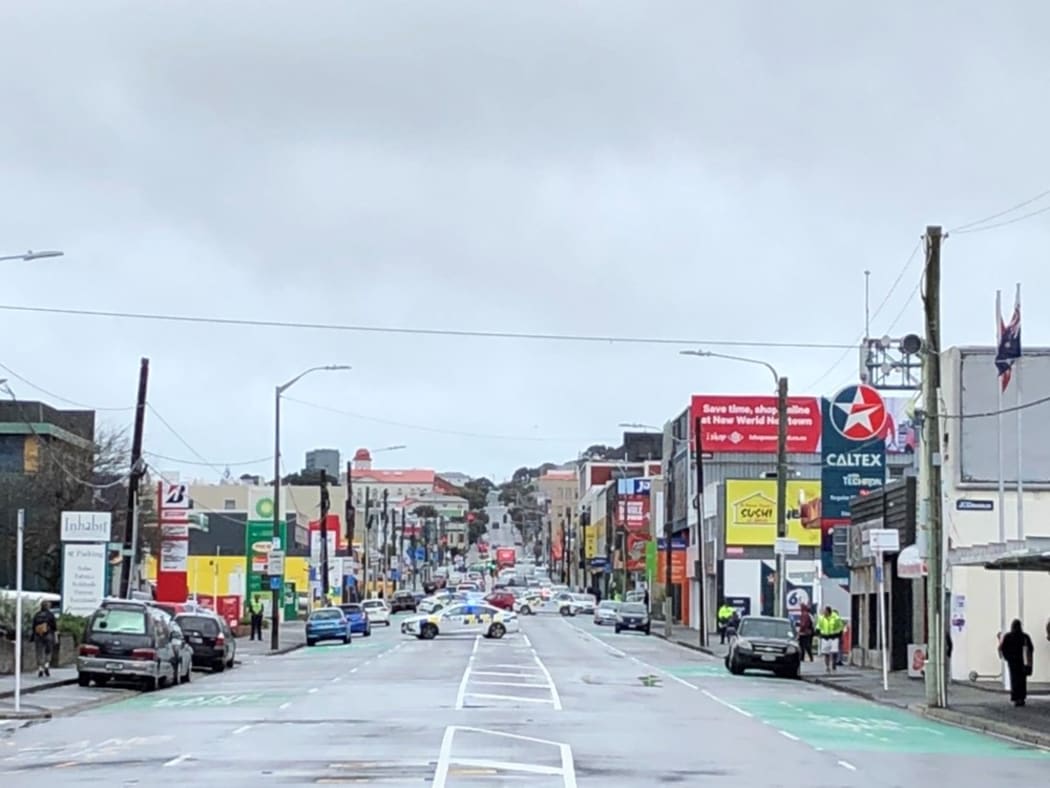 Adelaide Rd in Wellington has been closed off as police carry out an operation in the area.