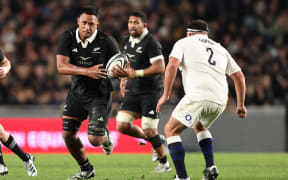 All Blacks flanker Samipeni Finau in action against England at Eden Park.