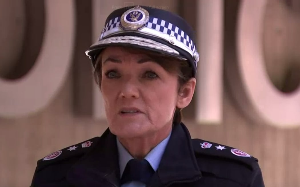New South Wales police commissioner Karen Webb speaking to media about the tasering of 95-year-old woman.