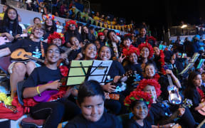 Students from Holy Cross Catholic school in Papatoetoe.