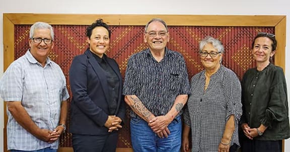 Te Rāhui Lands Trust representatives met with East Coast MP Kiri Allan last week. Pictured are Charles Bluett, Kiri Allan, Brian Simpson, Te Arani Barrett and Dayle Hunia.
