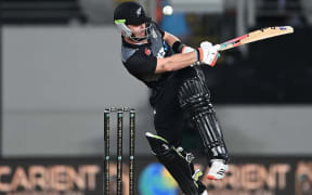Glenn Phillips batting. New Zealand Black Caps v Pakistan. International Twenty20 Cricket. Eden Park, Auckland, New Zealand. Friday 18 December 2020.