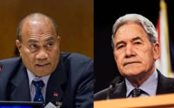 Taneti Maamai, left, and Winston Peters.