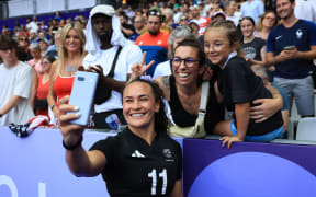 Portia Woodman-Wickliffe after New Zealand v USA, Rugby Sevens - Women’s Semi final match, Paris Olympics at Stade de France, Paris, France on Thursday 30 July 2024. 
Photo credit: Iain McGregor / www.photosport.nz